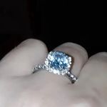 Stunning Silver Princess Cut 2.5 Carat CZ Statement Ring Size 7 Photo 3