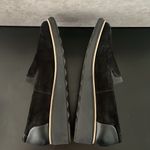 Clarks Collection by Sharon Dolly Black Suede Wedge Lug Soles Slip On Loafers 11 Photo 6