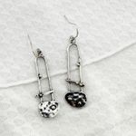 Silver Safety Pin Earrings, Bohemian Jewelry, Grunge Photo 3