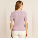 Brooks Brothers 346 Silk Cashmere Short Sleeve Cable Knit Sweater Top sz Small Photo 1