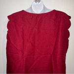 SheIn Clasi Keyhole Burgundy scalloped neck casual dress Top Large NWOT Photo 12