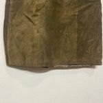 The Limited  Olive Green Suede Leather Vintage Mini Skirt Sz 4 Photo 2
