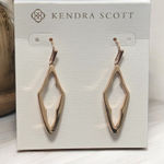 Kendra Scott NWT!  Elongated Abbie Open Frame Earrings in Rose Gold Photo 0