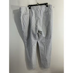 Womans Executive Cropped Pants 50 Reg Waist 45 Blue White Pin Stripe Size undefined Photo 1
