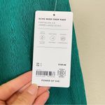 Athleta NWT  Teal Echo Wide Leg Crinkle Cropped Pull On Pants Size 14‎ Photo 7