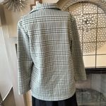 None Vintage handmade polyester jacket housecoat green plaid Photo 2