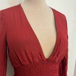 Lulus NWT  ruched v neck long sleeve crop top size small Photo 1