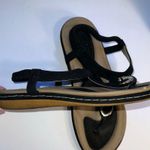 Boutique Womens Slip On Summer Sandals Shoes Flats Suede Strap Black Size 40 8 Photo 2