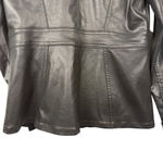 White House | Black Market  Faux Leather Utility Jacket‎ Button Front Small Photo 8
