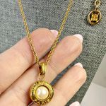 Givenchy Vintage Gold Plated Pearl Pendant Necklace Photo 0