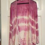 Tie Dyed Size Small Flowy Cardigan White Photo 0