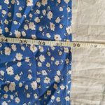 Women XS floral print tank top strap fit and flare dress blue & white Multiple Photo 8