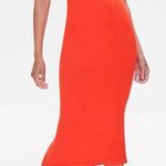 Forever 21 Orange Midi Dress Photo 0