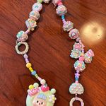 Handmade Painted Colorful Beaded Baby Keyring Keychain Green Photo 0