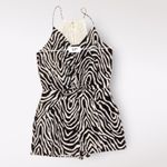 ViX Paula Hermanny Fiorella Black Nora Mini Romper Zebra Print NWOT Size M Size M Photo 5