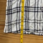 Black and White Smocked Blouse with Cap Sleeves and Rounded Neckline Size M Photo 11