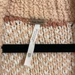 Free People  Cozy Cabin Chunky Knit Boho Ivory Peach Cardigan Sweater Oversized X Photo 2