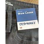 Old Navy  Black High-Rise Wow Loose Straight Leg Denim Jeans Women's Size 10 Photo 8