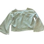 Treasure & Bond Super 3/4 Bell Cut Off Sleeve Crop - Green Photo 4