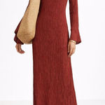 Savannah Morrow  Celine Dress Size Medium Mahogany Long Sleeve Maxi Photo 0