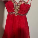 Cinderella Red cocktail mini Dress Photo 2
