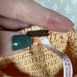 Free People  Peach Smocked Bell Sleeve Crop Top Photo 1