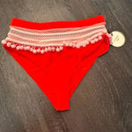 Tularosa  Thessy Swim Bikini‎ Bottom in Red And Pink SzM Photo 1