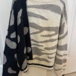 Elan Boutique Fuzzy Animal Print Sweater Photo 1