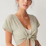 Urban Outfitters UO Green Tie Top Photo 0