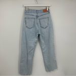 ZARA Distressed Button Fly Mom Jeans Size 2 High Waisted Photo 7