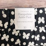 Talbots Black Off White Hampshire Jacquard Butterfly Polka Dot Ankle Length Pant Photo 8