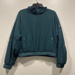 Alo Yoga ALO Pullover Half Zip CROPPED ELEVATION COVERUP Midnight Green Photo 1