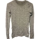 Lululemon  Rest Less Heathered Slate Floral Long Sleeve Athletic Photo 1