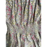 No Comment  Mini Dress Floral Blue Womens Medium Short Elastic Off Shoulder Photo 3