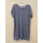 Eileen Fisher  Large Tunic Top T Shirt Dress Cover UP Short Sleeve Side Slits Photo 1