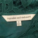 ⭐️ Cupcakes & Cashmere forest green Spence lace long sleeve dress in size 2 Blue Photo 4