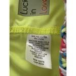 Lucky In Love Feeling Groovy Skort Skirt L Yellow Pink Smocked Golf Pickleball * Size L Photo 11