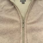 Vintage BASS heavy warm fleece zip up chore jacket barn coat size large tan hood Photo 7