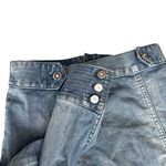 White House | Black Market WHBM Ruffle Feminine Bedazzled cropped denim jacket Photo 7