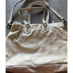 Coach Purse Ivory Soft Leather Ashley Carryall Gold Hardware F19243 Shoulder Bag Photo 2
