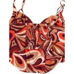 Urban Outfitters Retro 70s Print Corset Crop Tank Top Size Medium Photo 1