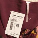 Free People Morning Light Mini Dress Long Sleeve Floral Satin Purple Size 0 New Photo 6