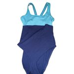 L.L. Bean Navy and Aqua Swimwear Blue Size 14 Photo 1