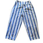 Fritzi Very High Waist Striped Blue & White Cropped Vintage Women’s Pants size 8 Photo 10