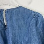 J.Crew  Factory Chambray Puff-Sleeve Top in Cotton-Tencel Blue Size XS EUC A875 Photo 9