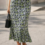 Style & Co Y2K Maxi Skirt 2000s Abstract Boho Long Skirt Women's Flowy Sz 4 Photo 0