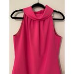 Sail To Sable STS  Hot Pink Cowl High Neck Sleeveless Dress Button back EUC XS Photo 1