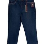 Gloria Vanderbilt NWTGloria Vanderbilt Beaded Blue Capri Jeans Sz 6 Photo 0