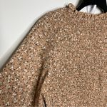 Pink Lily  tan pink floral smocked midi dress long sleeve women’s size XL cottage Photo 1