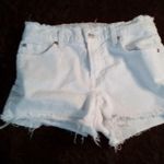 7 For All Mankind 7FAM White Denim Shorts 26 Casual Boho Classic Preppy Coquette Photo 0